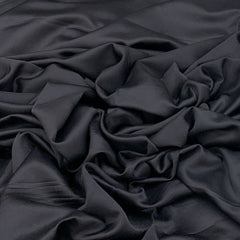 Black Plain Satin Linen Fabric