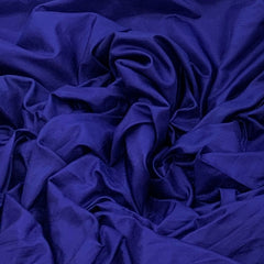 Dark Cobalt Blue Plain Pure Silk Fabric