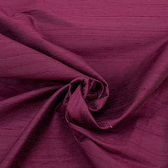 Wine Plain Raw Silk Fabric