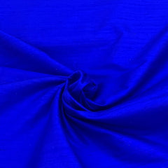 Persian Blue Plain Raw Silk Fabric