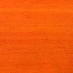 Dark Orange Plain Raw Silk Fabric