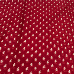 Red Dupion Silk Brocade Butti
