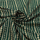 Bottle Green Slub Silk Zari Embroidery