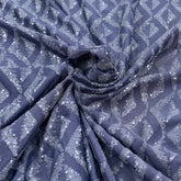 Light Purple Slub Silk Sequins Embroidery