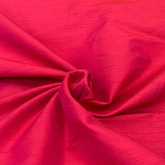 Hot Pink Plain Raw Silk Fabric