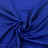 Dark Blue Plain Raw Silk Fabric