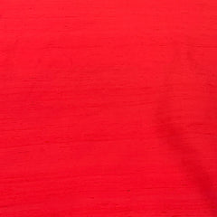 Blood Red Plain Raw Silk Fabric