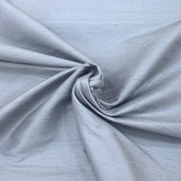 Steel Grey Plain Raw Silk Fabric