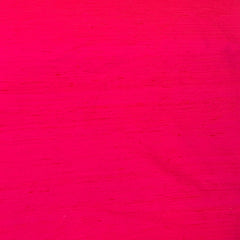 Bright Pink Plain Raw Silk Fabric