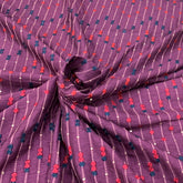 Wine Slub Silk Sequins Thread Embroidery