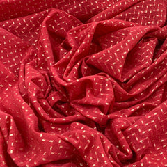 Red Chanderi Brocade