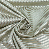 Pista Green Chanderi Brocade Stripes