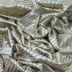 Pista Green Chanderi Brocade Stripes