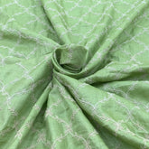 Green Tussar Silk Thread Embroidery