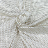 White Lucknowi Thread Sequins Georgette Embroidery
