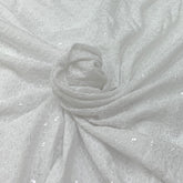 White Rayon Cotton Thread Sequins Embroidery