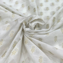 Off White Silk Brocade Fabric
