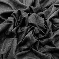 Black Chanderi Self Thread Embroidery