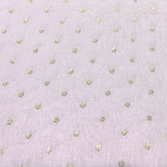 Baby Pink Mul Chanderi Sequins Embroidery