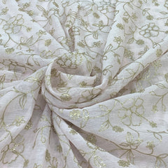 Baby Pink Jal Mul Chanderi Sequins Embroidery