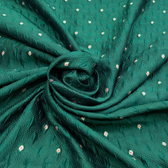 Green Silk Brocade Meenakari Textured