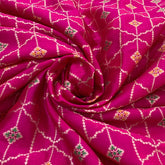 Rani Pink Dupion Silk Brocade Jal Meenakari