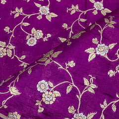 Magenta Purple Jal Silk Brocade