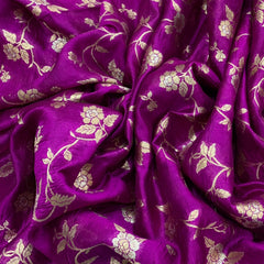 Magenta Purple Jal Silk Brocade