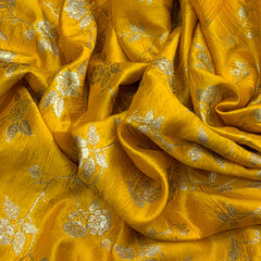 Yellow Jal Silk Brocade
