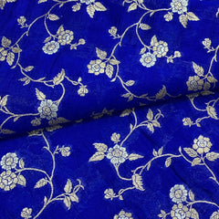 Royal Blue Jal Silk Brocade