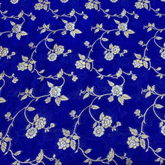 Royal Blue Jal Silk Brocade