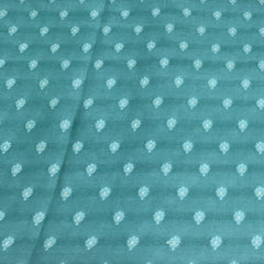 Aqua Green Dupion Silk Brocade
