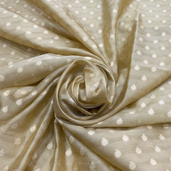 Light Yellow Dupion Silk Brocade