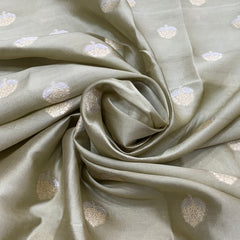 Light Green Dupion Silk Brocade