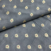 Grey Meenakari Butti Silk Brocade