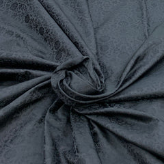 Black Self Jal Silk Brocade