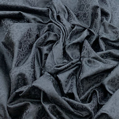 Black Self Jal Silk Brocade