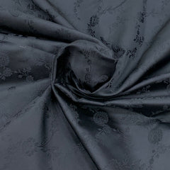 Black Self Jal Silk Brocade