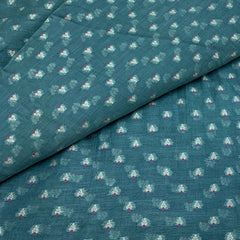 Teal Chanderi Brocade