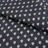 Black Flower Zari Butti Silk Brocade