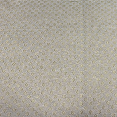 Beige Gold Floral Butti Silk Brocade
