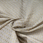 Beige Gold Floral Butti Silk Brocade