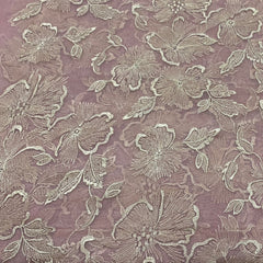 Pastel Pink Organza Zari Work