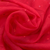 Red Pure Organza Embroidery