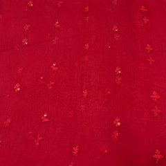 Red Pure Organza Embroidery