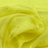 Lime Green Pure Organza Embroidery