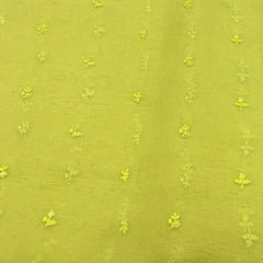 Lime Green Pure Organza Embroidery