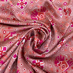 Pastel Pink Bandhini Print