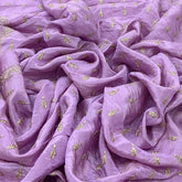 Dark Lavender Tissue Sequins Embroidery