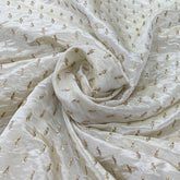 Light Gold Tissue Sequins Embroidery